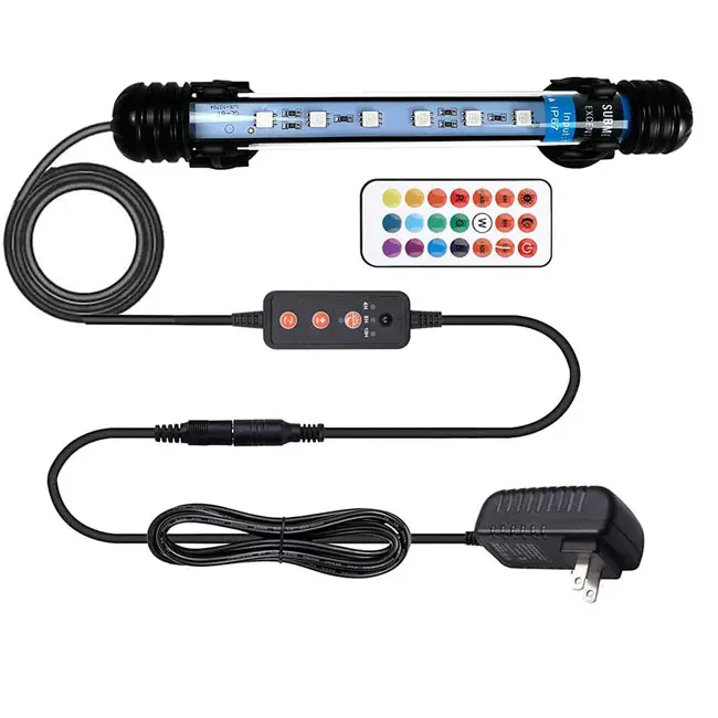 GAKO-luces Led sumergibles para acuario, GL-12D de 3W, 13 colores, para pecera con Control remoto