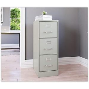 Alera HVF1541LG Armoire à dossiers verticale économique gris clair à trois tiroirs, tiroirs format lettre de 15 po x 22 po x 40,19 po - Product Image 6
