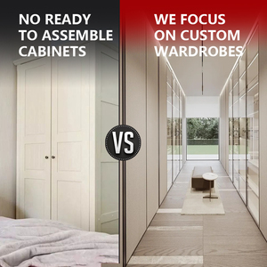 Meubles de chambre à coucher armoire-penderie en <span class=keywords><strong>bois</strong></span> massif multicouche ENF de type ouvert simple personnalisé en gros - Product Image 3