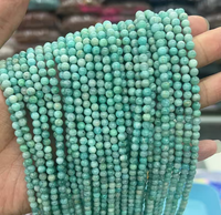 Perles rondes en amazonite naturelle de 4 mm, 6 mm, 8 mm, 10 mm, en vrac, pour la fabrication de bijoux DIY