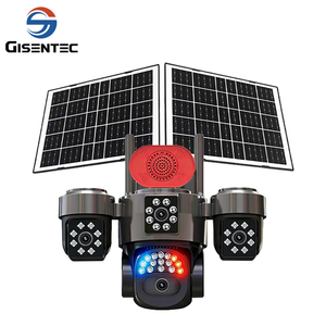 Caméra solaire 4G S11 IP66 d'extérieur à 4 objectifs 5MP, fonctionnement continu 24h/24, longue autonomie, idéale pour l'Europe, vente en gros usine à prix abordable - Product Image 1