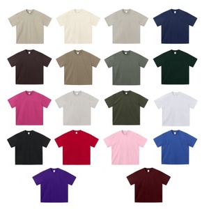 Camiseta de Verano 2026, Nueva, 345G, Estilo Americano, Cuello Redondo, Algodón Puro, Marca de Moda, Color Sólido, Corte Corto - Product Image 6