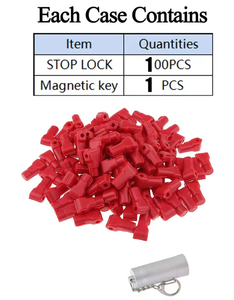 100pcs High Quality Gancho Serradura Depanel <b>Display</b> Peg <b>Hook</b> Stop Lock for Safety <b>Hooks</b> with a key - Product Image 2