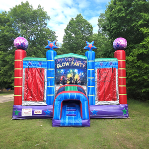 Château gonflable pour fête Glow Party, château gonflable commercial, château gonflable, trampoline gonflable commercial, château gonflable géant - Product Image 1