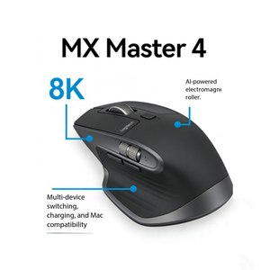 Logitech Master Series MX Master 4 for <strong>Mac</strong> Wireless Bluetooth Office Mouse Dual-Mode 8K Ergonomic MX MASTER 4 for <strong>Mac</strong> - Product Image 4
