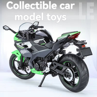 1:12 échelle Kawasaki 400 métal moulé sous pression jouet pullback enfants volant avant décorer Simulation moto modèle