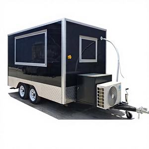 Remorque de camion-restaurant multifonctionnelle en acier inoxydable pour barbecue, avec configuration pour pizzas et hot-dogs, idéale pour la vente de rue en extérieur et le camping - Product Image 1