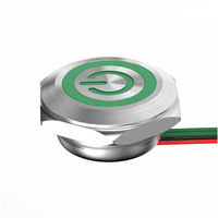 Auto-réinitialisation LED Tactile Mini Bouton Momentané Interrupteur Étanche 12/16/19/22mm En Acier Inoxydable Bouton Poussoir Mini Interrupteur En Métal