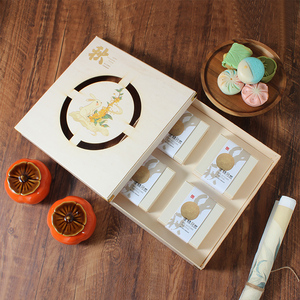 LunaBloom木制月饼礼品盒幸福体验，折叠方便 - Product Image 5