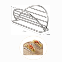 Supports de supports de taco en acier inoxydable, support de tortilla de plaque de plateau de restaurant pour outils de cuisine (1,2,3 grilles)