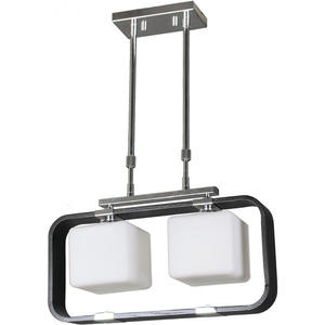 IRINA Lámpara de techo LED rectangular moderna Wengue/Chrome con 2xE27 18W 12W IP44 SAA Certificado para el hogar Oficina Fuente de alimentación de CA - Product Image 1