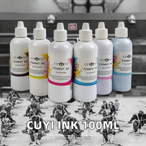 สีพิมพ์น้ำ CUYI จากจีน สำหรับพิมพ์ลายลงบนเสื้อยืดผ้าฝ้าย ขนาด 100 มล. 6 สี ใช้ได้กับเครื่องพิมพ์ L805/L1800/L3250 - Product Image 2