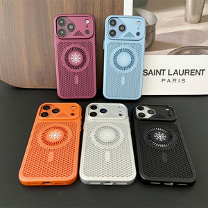เคสโทรศัพท์แม่เหล็กแบบรังผึ้งระบายความร้อน รุ่นดั้งเดิม สำหรับ iPhone 18 17 16 15 Pro Max  พร้อมพัดลมระบายอากาศ ลายเกล็ดหิมะ ฝาหลังแบบด้าน - Product Image 1