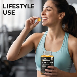 OEM Wholesale Sugar Free Creatine Gummies 5g 5000mg Non GMO Natural Lemon Flavor 90 Vegan Gummies for Men <strong>Women</strong> <strong>Pre</strong> Post <strong>Workout</strong> - Product Image 3