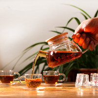 Théière magique en verre transparent en borosilicate de haute qualité pour la maison et le bureau, ensemble bouilloire