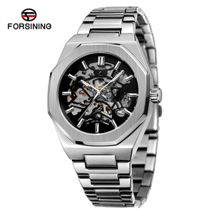 China fábrica FORSINANDO nova tendência <span class=keywords><strong>de</strong></span> design OEM <span class=keywords><strong>de</strong></span> luxo dos homens personalizados esqueleto mecânico automático Relógios - Product Image 4