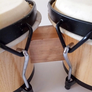 Wholesale Natural Solid Wood Bongo <b>Drum</b> Tunable Chrome Metal Lugs For Band Classroom Stage Performance - Product Image 3
