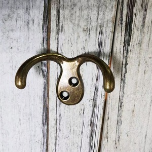 Zinc Alloy Coat <b>Hooks</b> <b>Wall</b> Mounted Rust Resistant Double <b>Hook</b> Hardware Accessories - Product Image 3