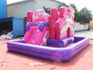 Unicorn trượt nước thương mại Bouncer với hồ bơi nước trượt Combo trẻ em lớn Inflatable lâu đài thương mại Toddler nhà bị trả lại - Product Image 3