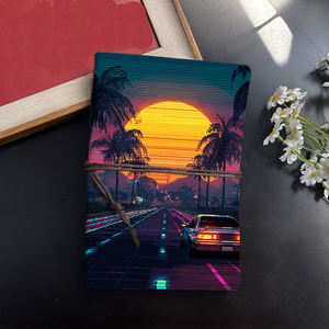 แผ่นจดบันทึก A6เหมาะสำหรับบันทึกการรับเข้าของผู้เยี่ยมชมสำนักงานข้อความทางโทรศัพท์และการนัดหมายกับต้นปาล์มรถยนต์พระอาทิตย์ตกถนน P - Product Image 2