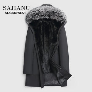 2025 חורף pike make mins של גברים פרווה גוף בינוני ארוך עם פרווה ברדס - Product Image 1