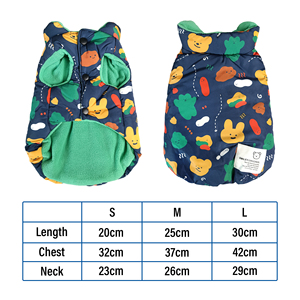 C4P venta al por mayor lindo impreso cachorro perro abrigo chaqueta moda invierno mascota tela hecha de poliéster mantiene a las mascotas calientes - Product Image 3