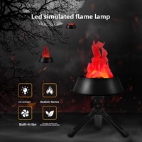 Lampe LED verticale effet flamme 30 cm, design plastique et fer, style torche, feu simulé électronique pour fêtes et Halloween