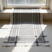 Hijab châle Boran 100% polyester en mousseline à carreaux et à motifs, unisexe, respirant, doux pour la peau, à porter au quotidien