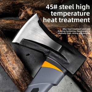 Hache de <span class=keywords><strong>camping</strong></span> <span class=keywords><strong>en</strong></span> acier forgé OEM avec poignée <span class=keywords><strong>en</strong></span> caoutchouc pour fendre du bois, bushcraft, survie, <span class=keywords><strong>camping</strong></span> <span class=keywords><strong>en</strong></span> plein air - Product Image 4