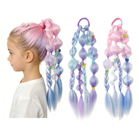 Vente en gros de tresses synthétiques pour enfants de 12 pouces, faites à la main, postiches colorés, extensions de cheveux tressés en crochet pour filles