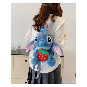Bolso Bandolera de Peluche Multicolor con Diseño de Stitch, Gran Capacidad, para Niñas, Bolso de Hombro de Dibujos Animados, con Llavero de Peluche de Algodón PP - Product Image 5