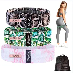 2021 Fitness Sturdy Fabric Resistance Band Home and Gym Build Muscle 2" Camo Leopard Snake Print Fitness