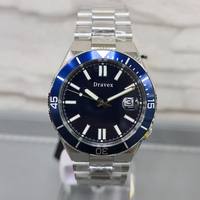 Montre mécanique en acier inoxydable Tsuyosat NJ0230, étanche, avec cadran bleu marine à motif soleil, personnalisable, en promotion