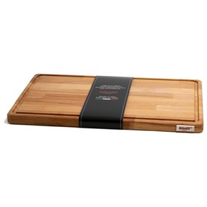 Tabla de cortar de madera (45x30cm) con bandeja para salsas natural 26302 - Product Image 1