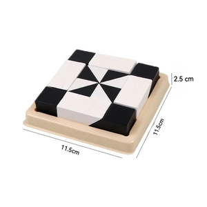 Jeu de construction éducatif noir et blanc caché pour enfants, développement de la pensée spatiale, 51-100 pièces, jeu d'assemblage - Product Image 5
