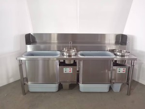 F030 Shineho <b>High</b> Quality Equipment Stainless Steel Commercial Breading <b>Table</b> With Motor for Restaurant <b>Kitchen</b> Breading <b>Table</b> f - Product Image 5