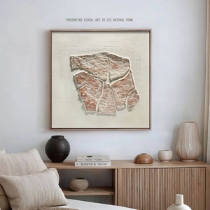 Pintura Abstracta Wabi Sabi, Arte de Pared Moderno y Neutral para Hotel, Textura 3D Hecha a Mano, Pintura Abstracta Grande en Lienzo para Hogar Moderno - Product Image 2