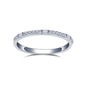 Customized Jewelry Lab Diamond Ring 18K Solid Eternity Ring Wedding Band Engagement Band <b>Gift</b> for Women - Product Image 1