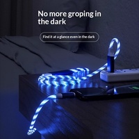 Câble de données USB lumineux RVB 3-en-1 à chargement rapide, cordon de chargeur de voiture lumineux pour iOS, Android et Type C – Offre Spéciale