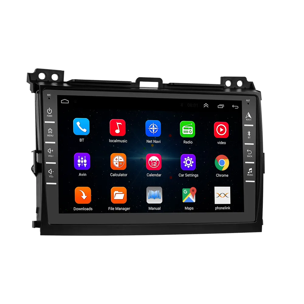 Android doble Din 8 "radio de coche Autoradio WiFi GPS BT para Toyota/LAND CRUISER Prado 120, 2004-2009