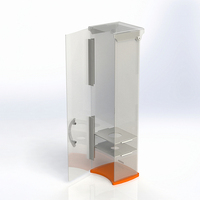 Présentoir de cornet de crème glacée en acrylique transparent en gros avec porte-cuillère (4 trous de diamètre 35 MM)