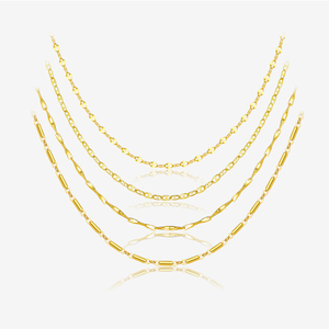 FUAMAY vente en gros S925 argent collier de base chaîne plaqué or plaqué rhodium barre de base lien cochon nez melon graine chaîne - Product Image 1