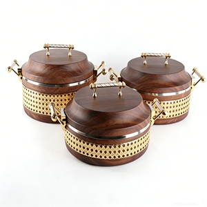Lot de 3 casseroles isothermes 3,5L 4,5L 5,5L pour garder les aliments au chaud, idéal pour les mariages et les réceptions au Moyen-Orient, grande capacité, fourniture B2B - Product Image 5