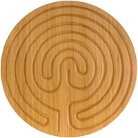 Design Moderne Double Doigt Labyrinthe Style Chartres Bambou Carbonisé 1 Unité en Couleur Marron Carbonisé Naturel