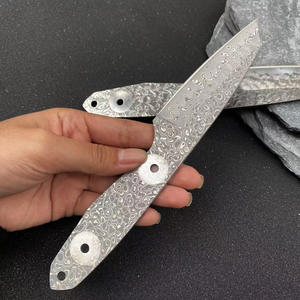 Dropshipping Shopify VG10 Damascus Steel Knife Blank DIY Semi Finished Blade For Camping <b>Fishing</b> Outdoor EDC <b>Tool</b> Making - Product Image 6