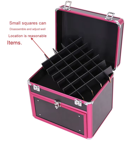 Scatola per il trucco di piccola capacità tipicamente quadrata o di forma rettangolare con manici robusti una scatola per il trucco impermeabile con chiusura <span class=keywords><strong>a</strong></span> chiusura - Product Image 3