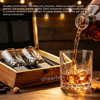 Juego de regalo de piedras para whisky, vasos para bourbon y piedras enfriadoras, incluye posavasos y pinzas, un juego de regalo impresionante para cualquier ocasión