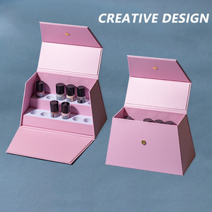 Scatola Trapezoidale in Carta Grigia con Chiusura Magnetica, Logo Personalizzato Stampato, Confezione di Lusso per Cosmetici e Smalti - Product Image 5