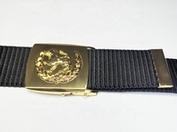 Ceinture en nylon vert Olive de haute qualité avec boucle dorée, vente en gros