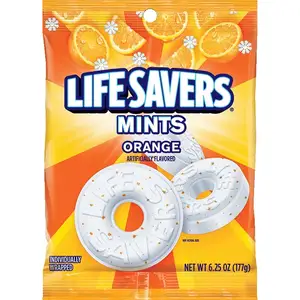 LIFE SAVERS Orange Mints Candy, borsa da 6.25 once [2 sacchetti]